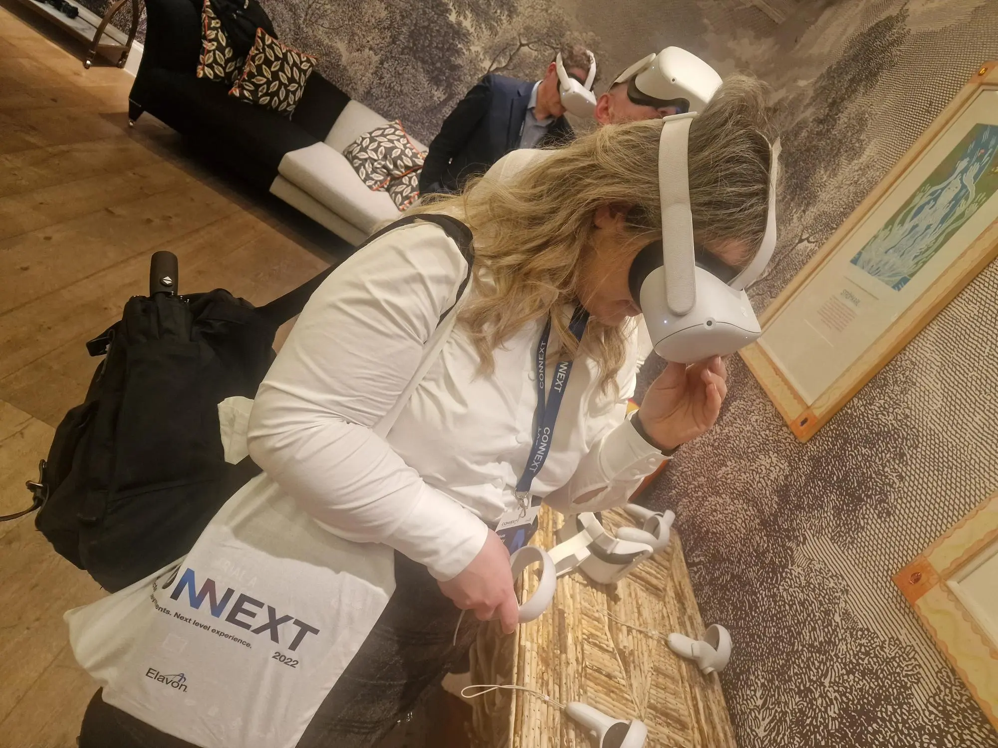 Guest wearing VR headset at CONNEXT 2022