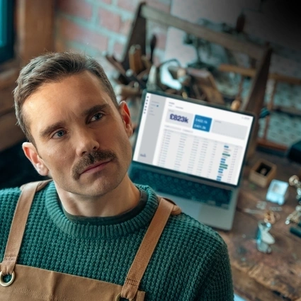 Man in his workshop