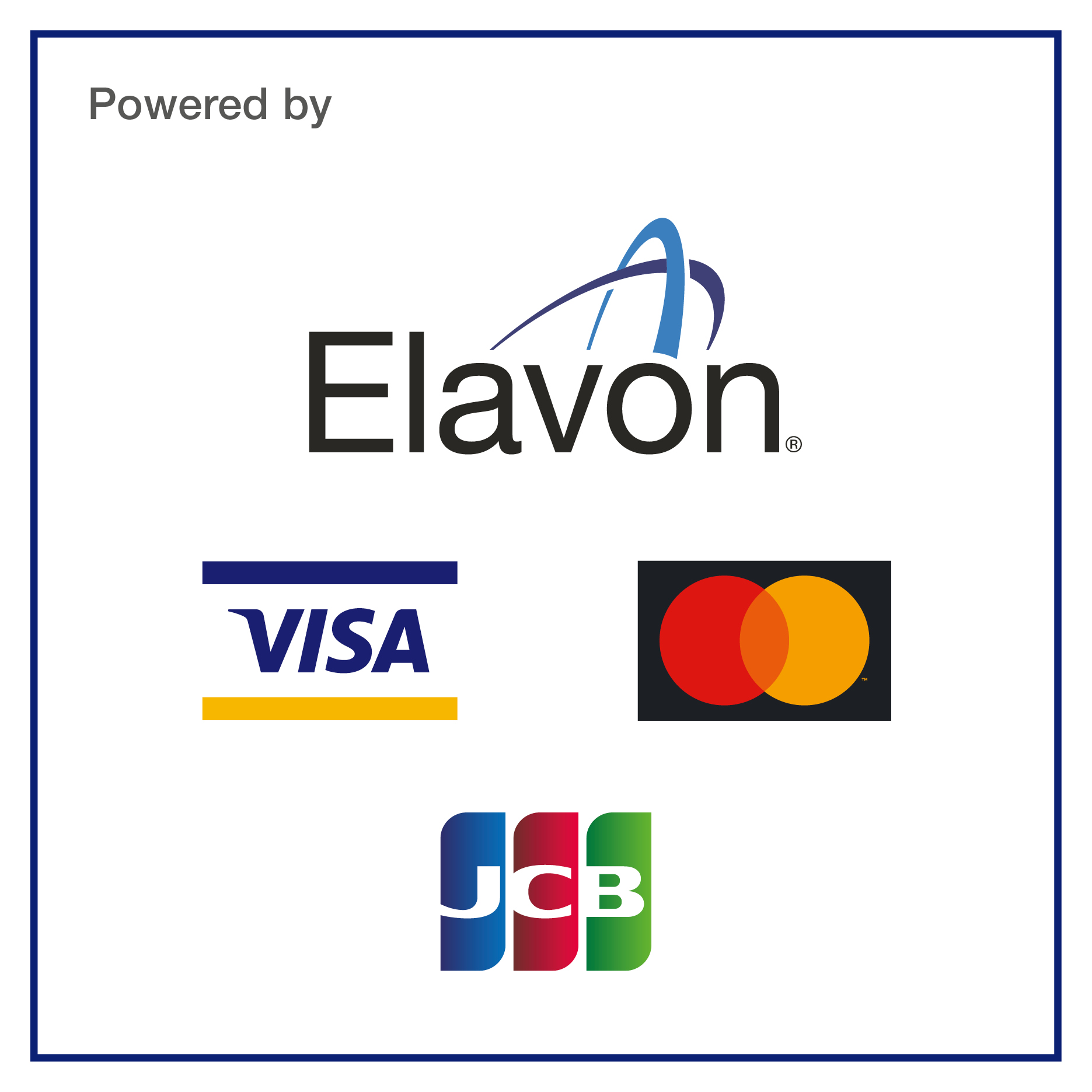 Card scheme logo: Visa, Mastercard, JCB