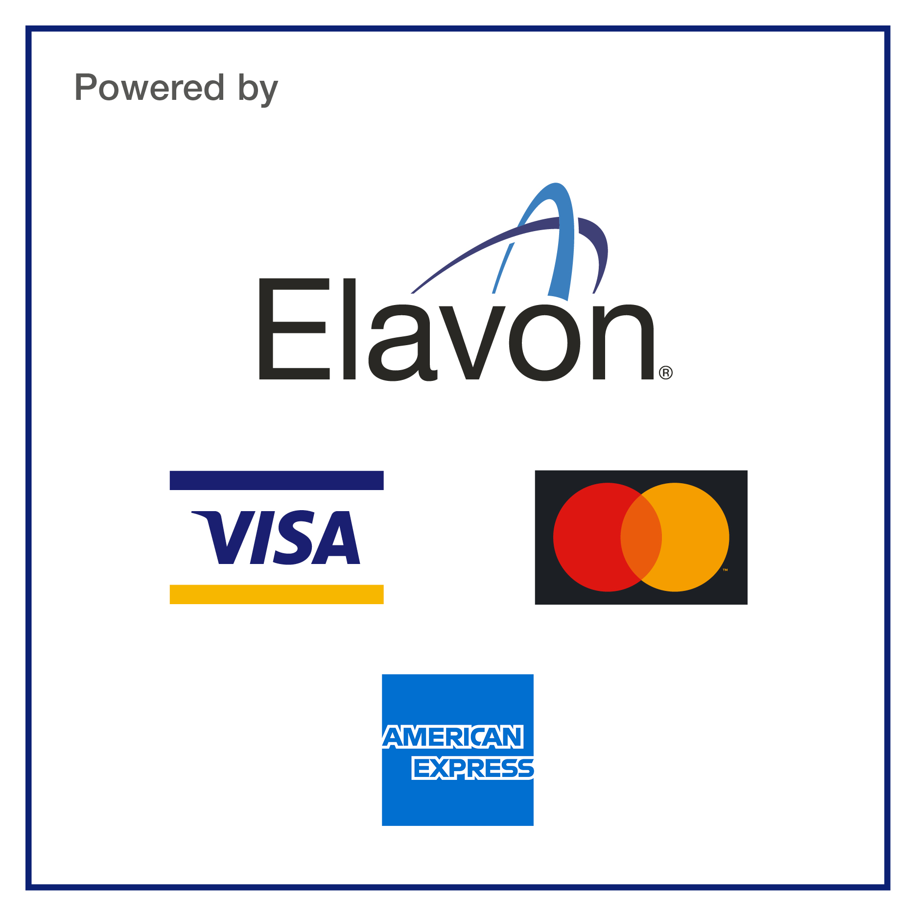 Card scheme logo: Visa, Mastercard, American Express